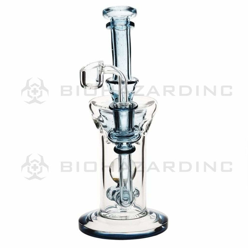 Biohazard Inc Glass Dab Rig Showerhead / Swiss Banger Hanger w/ Banger - Blue