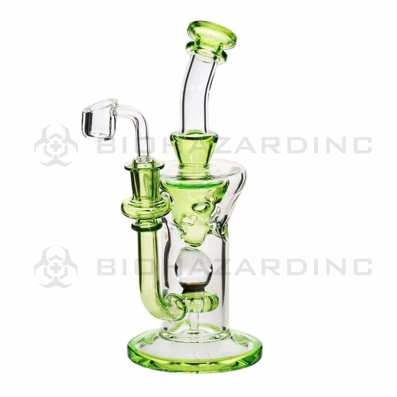 Biohazard Inc Glass Dab Rig Showerhead / Swiss Banger Hanger w/ Banger - Green