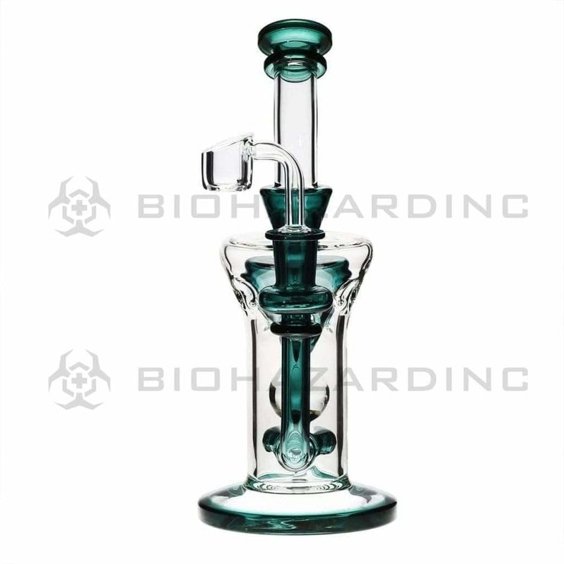 Biohazard Inc Glass Dab Rig Showerhead / Swiss Banger Hanger w/ Banger - Lake Green