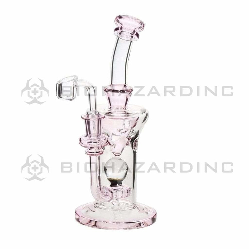 Biohazard Inc Glass Dab Rig Showerhead / Swiss Banger Hanger w/ Banger - Pink