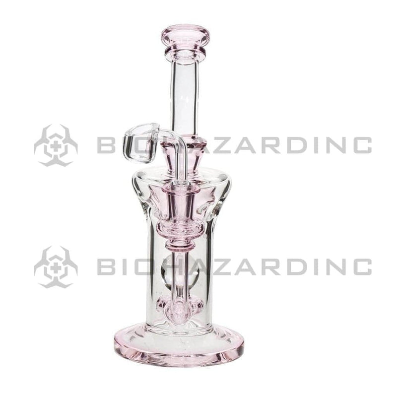 Biohazard Inc Glass Dab Rig Showerhead / Swiss Banger Hanger w/ Banger - Pink