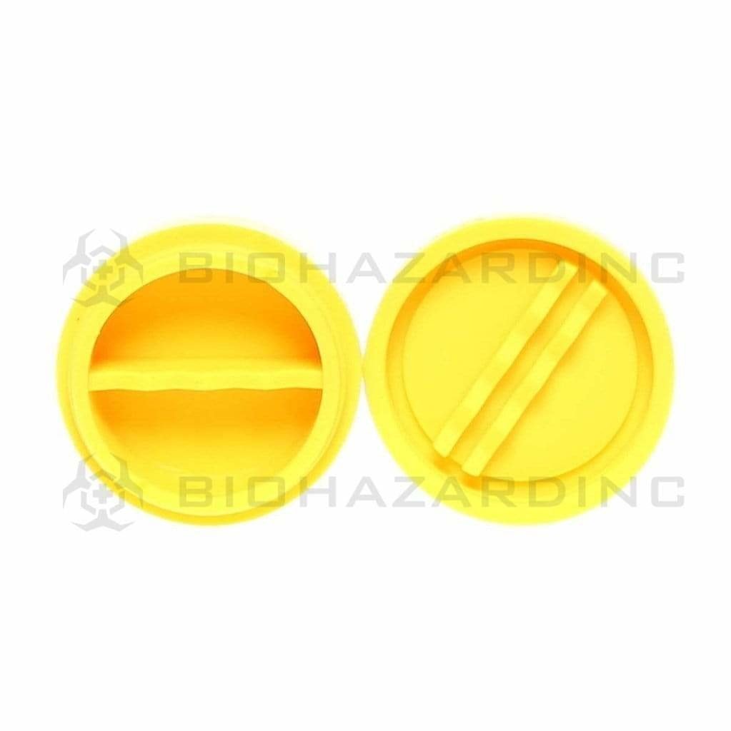 Biohazard Inc Concentrate Container Silicon Divider Pro Emoji 2 Section Puck - 5 Count
