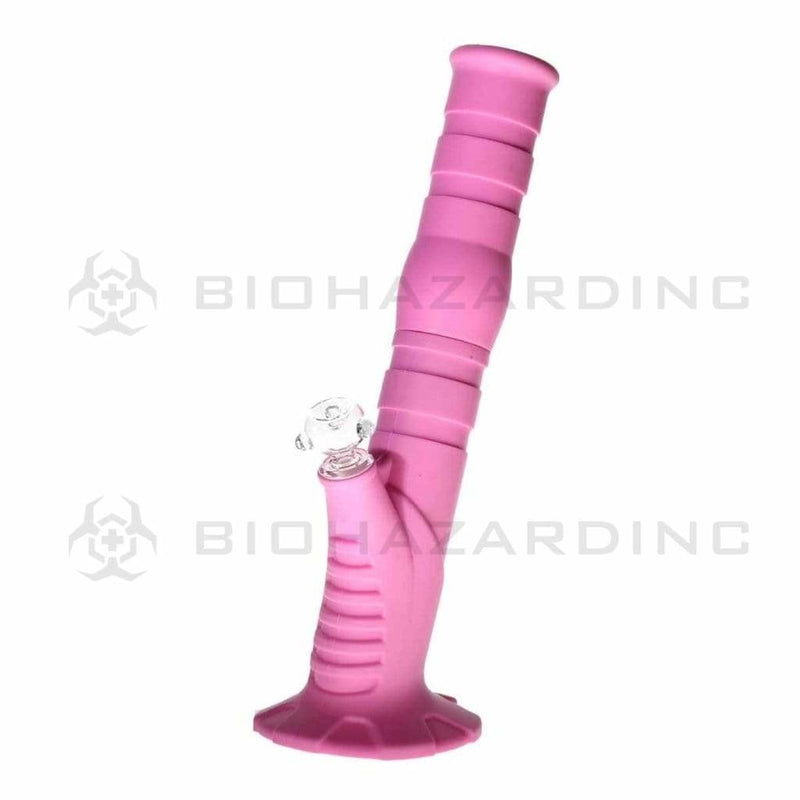 Biohazard Inc Silicone Bong Silicone 12" 50mm Straight Water Pipe - Pink