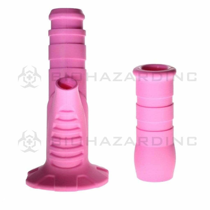 Biohazard Inc Silicone Bong Silicone 12" 50mm Straight Water Pipe - Pink