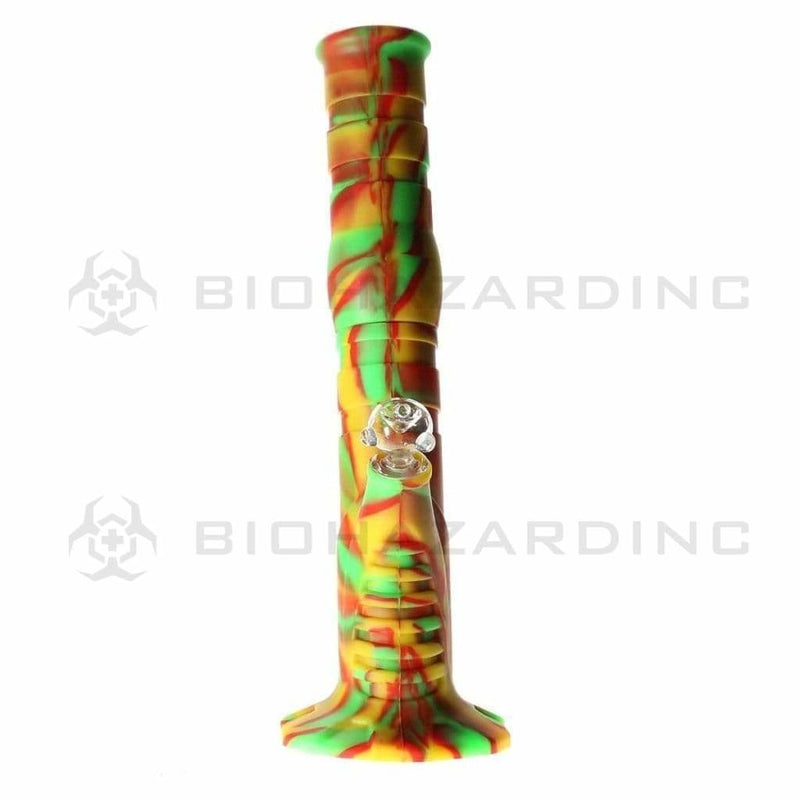 Biohazard Inc Silicone Bong Silicone 12" 50mm Straight Water Pipe  - Rasta