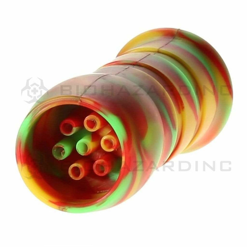 Biohazard Inc Silicone Bong Silicone 12" 50mm Straight Water Pipe  - Rasta