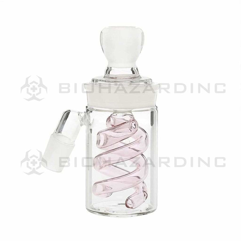 Biohazard Inc Ash Catcher Single Coil Ash Catcher Pullout - Pink 19mm/19mm