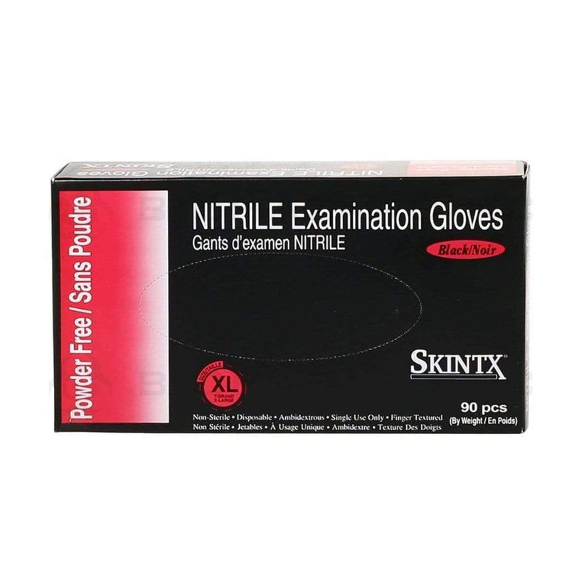 Skintx Glove Latex Skintx Glove Nitrile Powder Free Extra Large Black (90 Count)