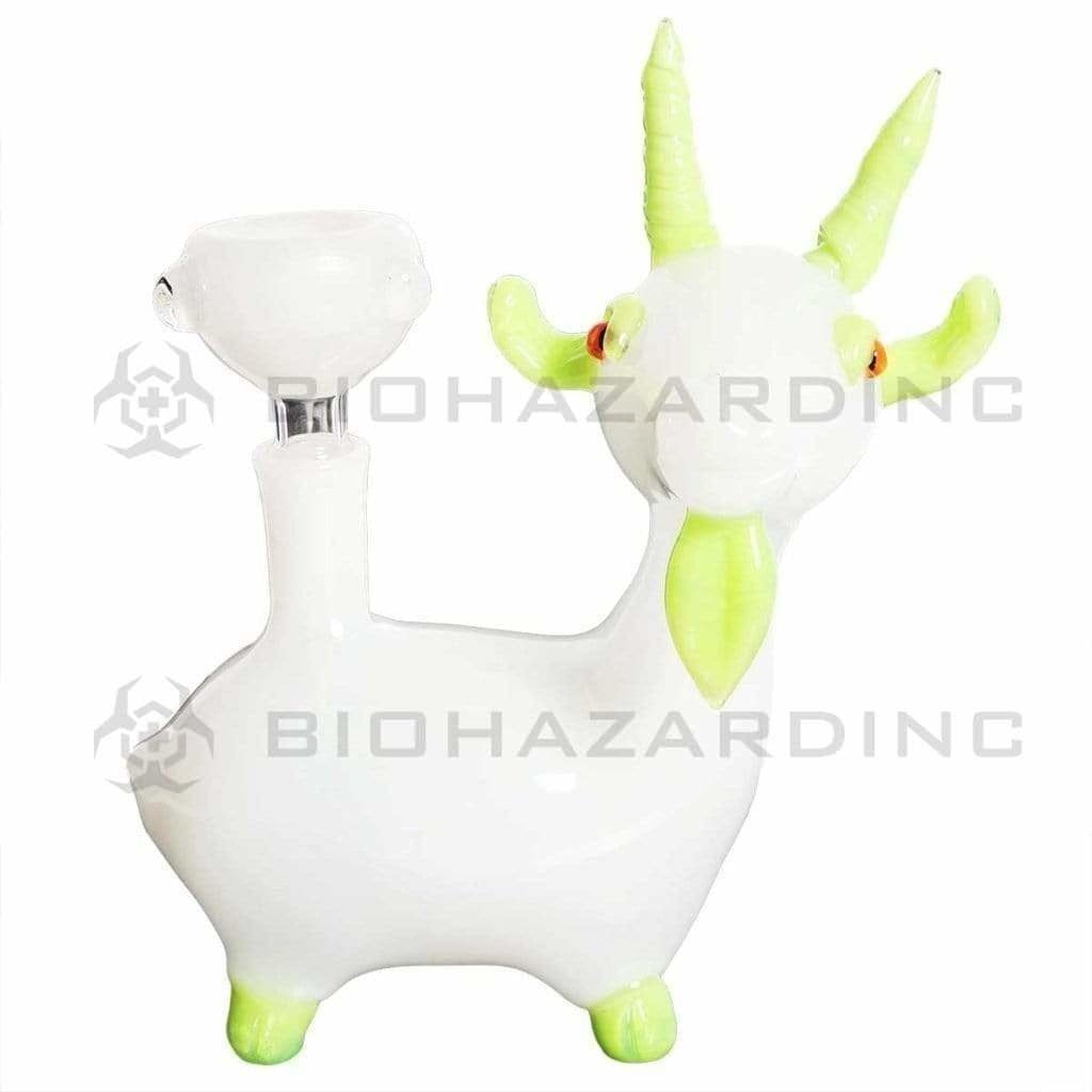 Biohazard Inc Novelty Hand Pipe Slime Green and White Goat Hand Pipe