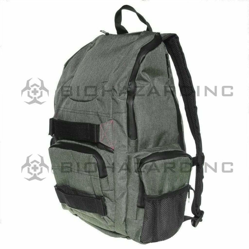 BrightBay Smell Proof Carbon Bag Smell Proof Carbon Backpack "DL Skater" - Forest Charcoal