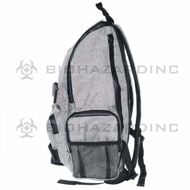 BrightBay Smell Proof Carbon Bag Smell Proof Carbon Backpack "DL Skater" - Wolf Gray