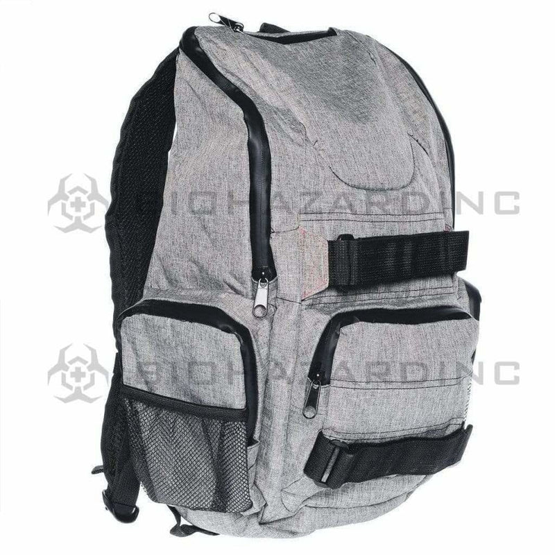 BrightBay Smell Proof Carbon Bag Smell Proof Carbon Backpack "DL Skater" - Wolf Gray