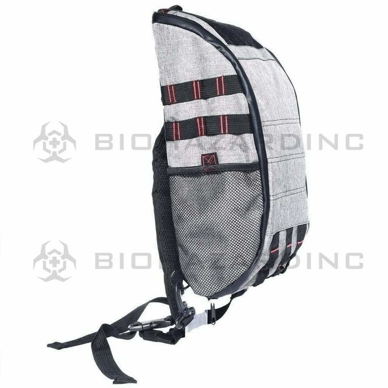 BrightBay Smell Proof Carbon Bag Smell Proof Carbon Backpack "SK Slinger" - Wolf Gray