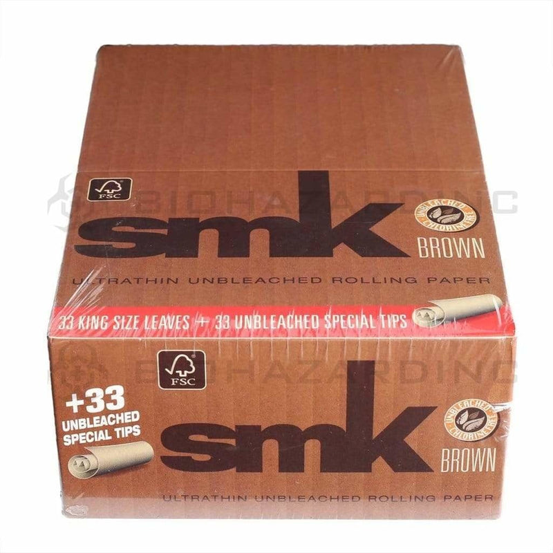 SMK Rolling Papers + Tips SMK Brown King + 33 Tips Rolling Papers - 50 Count