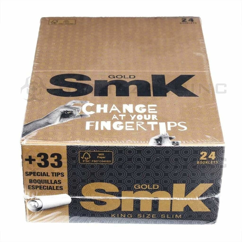 SMK Rolling Papers + Tips SMK Gold King + 33 Tips Rolling Papers - 24 Count