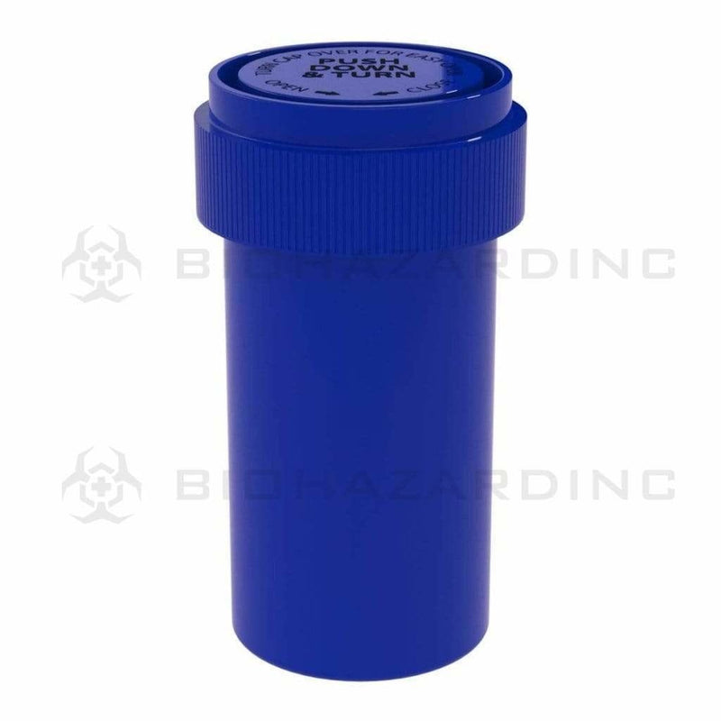 Biohazard Inc Reversible Cap Vial Solid Blue Reversible Cap Vial 13 Dram - 275 Count