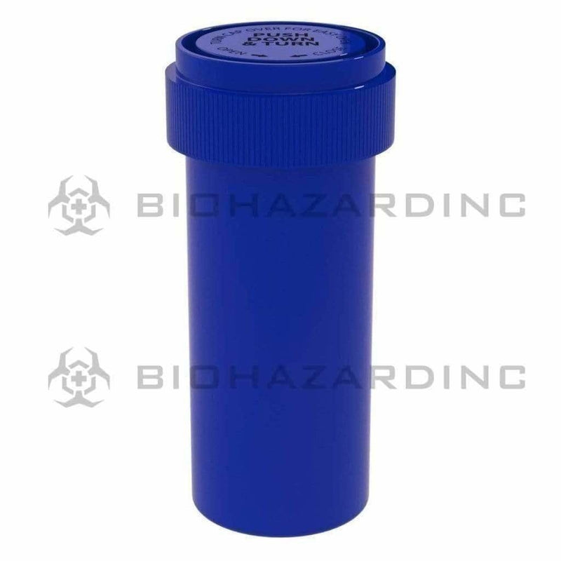 Biohazard Inc Reversible Cap Vial Solid Blue Reversible Cap Vial 16 Dram - 230 Count