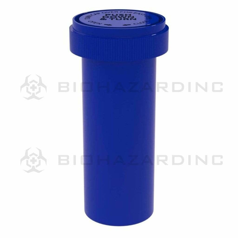 Biohazard Inc Reversible Cap Vial Solid Blue Reversible Cap Vial 30 Dram - 190 Count