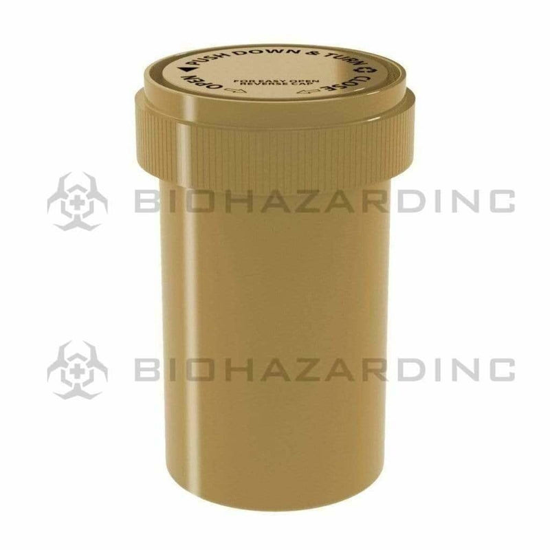 Biohazard Inc Reversible Cap Vial Solid Gold Reversible Cap Vial 20 Dram - 240 Count