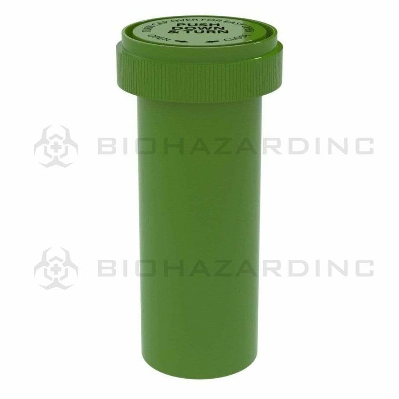 Biohazard Inc Reversible Cap Vial Solid Green Reversible Cap Vial 30 Dram - 190 Count