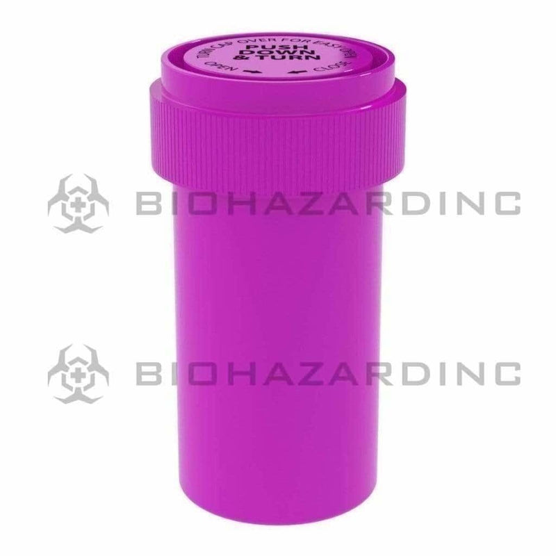 Biohazard Inc Reversible Cap Vial Solid Pink Reversible Cap Vial 13 Dram - 275 Count