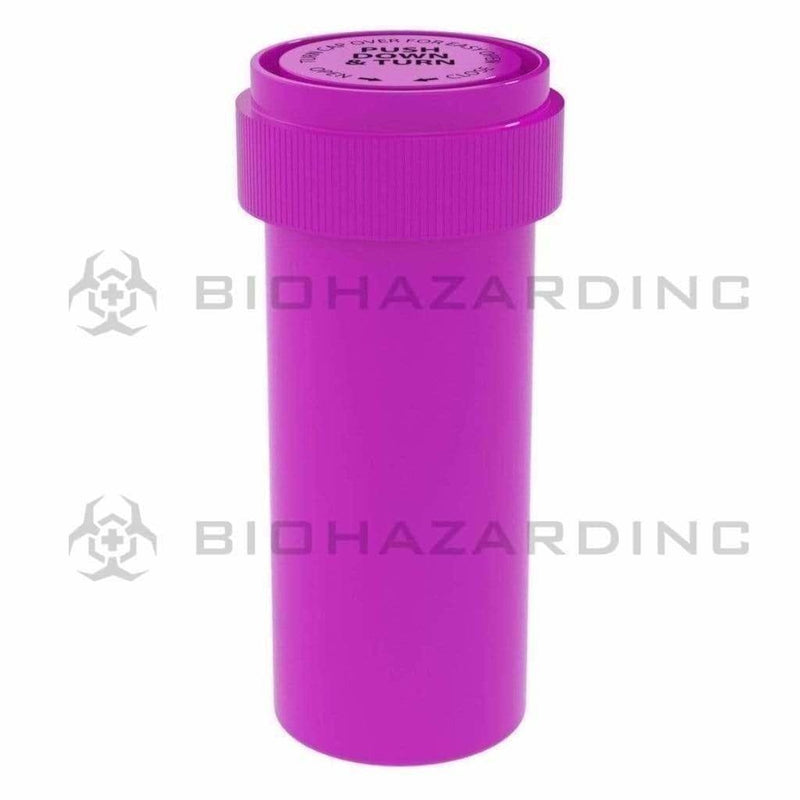 Biohazard Inc Reversible Cap Vial Solid Pink Reversible Cap Vial 16 Dram - 230 Count