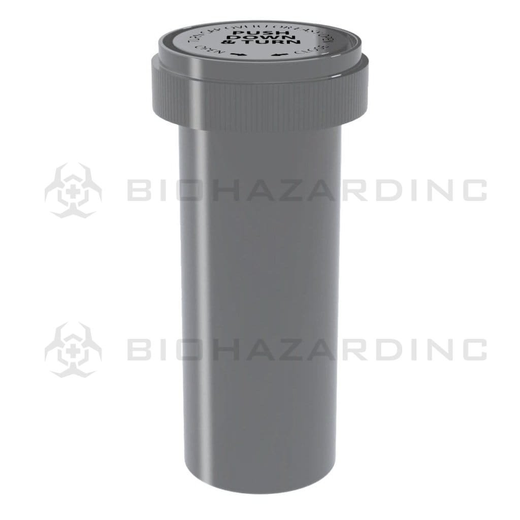 Biohazard Inc Reversible Cap Vial Solid Silver Reversible Cap Vial 30 Dram - 190 Count