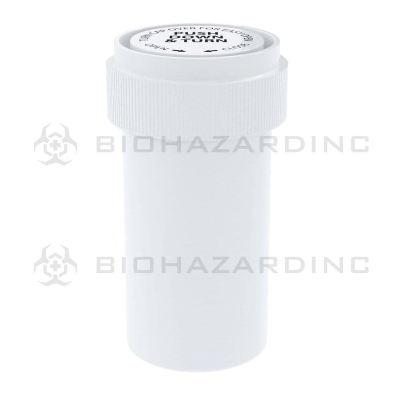 Biohazard Inc Reversible Cap Vial Solid White Reversible Cap Vial 13 Dram - 275 Count