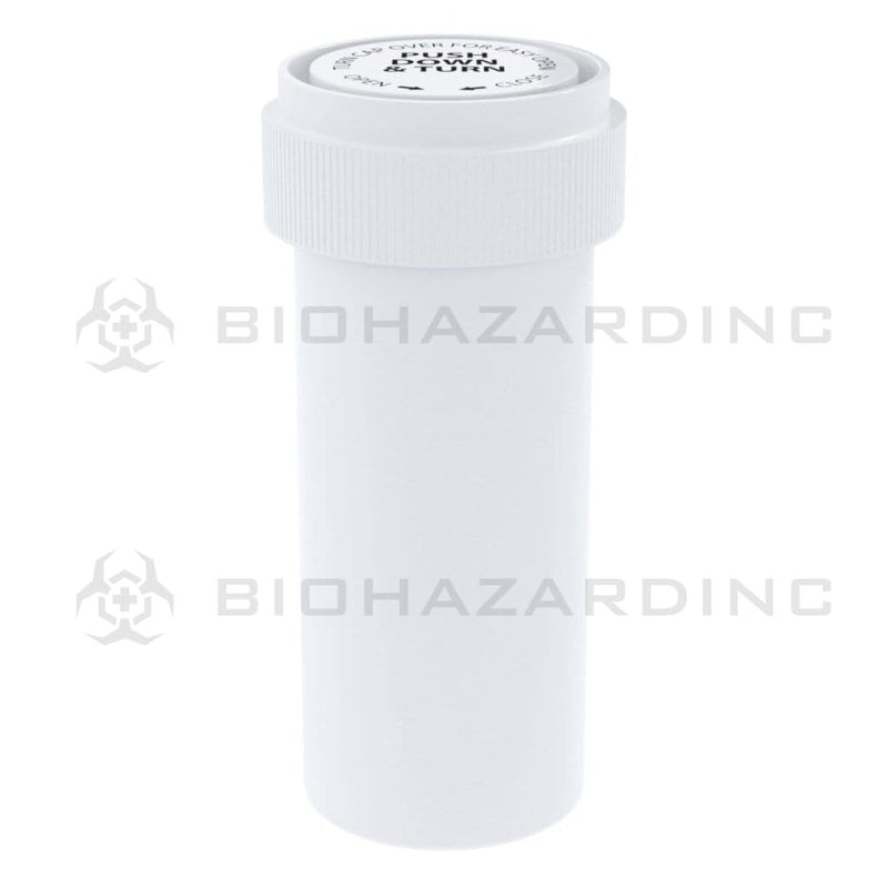 Biohazard Inc Reversible Cap Vial Solid White Reversible Cap Vial 16 Dram - 230 Count