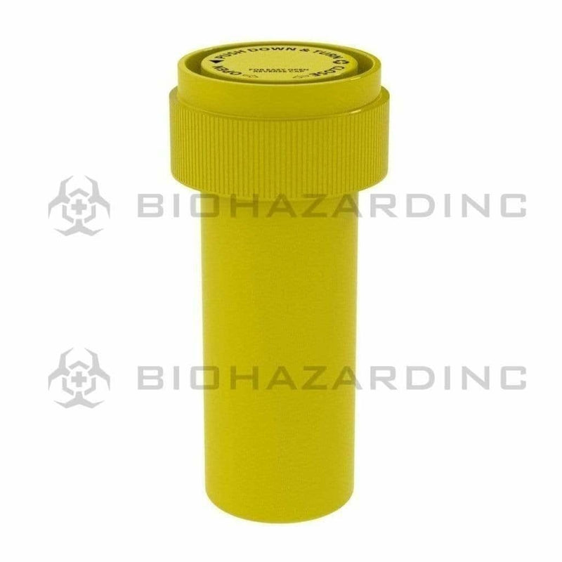 Biohazard Inc Reversible Cap Vial Solid Yellow Reversible Cap Vial 08 Dram - 410 Count