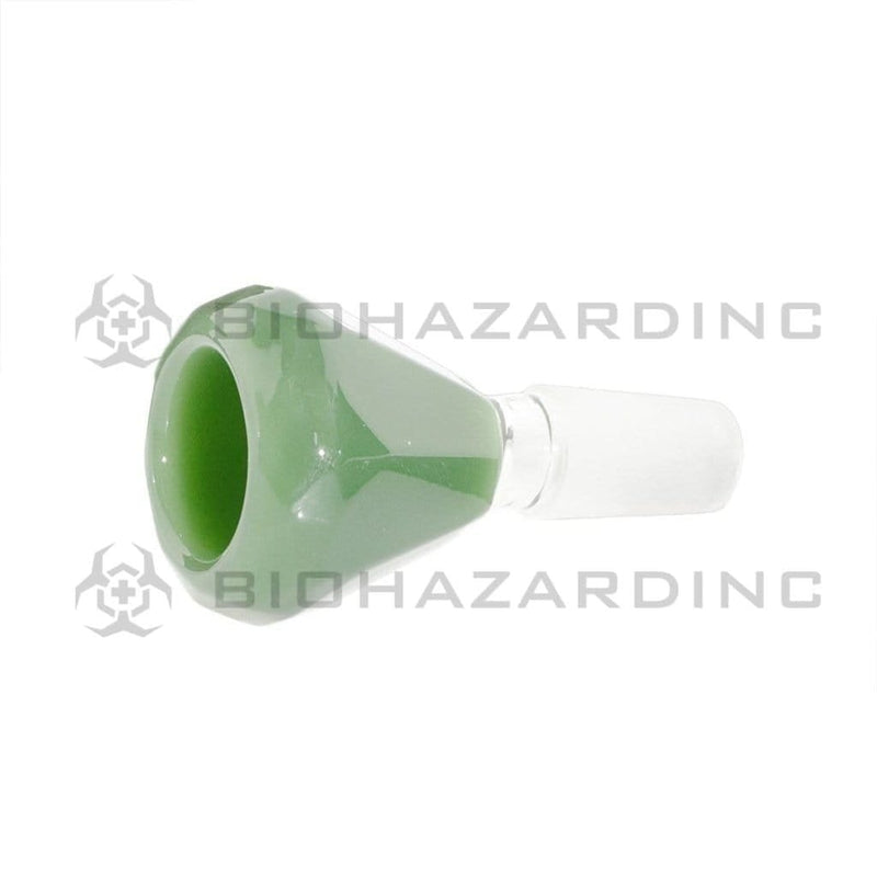 Biohazard Inc 14mm Bowl Sylme Green Diamond Shaped Bowl 14mm