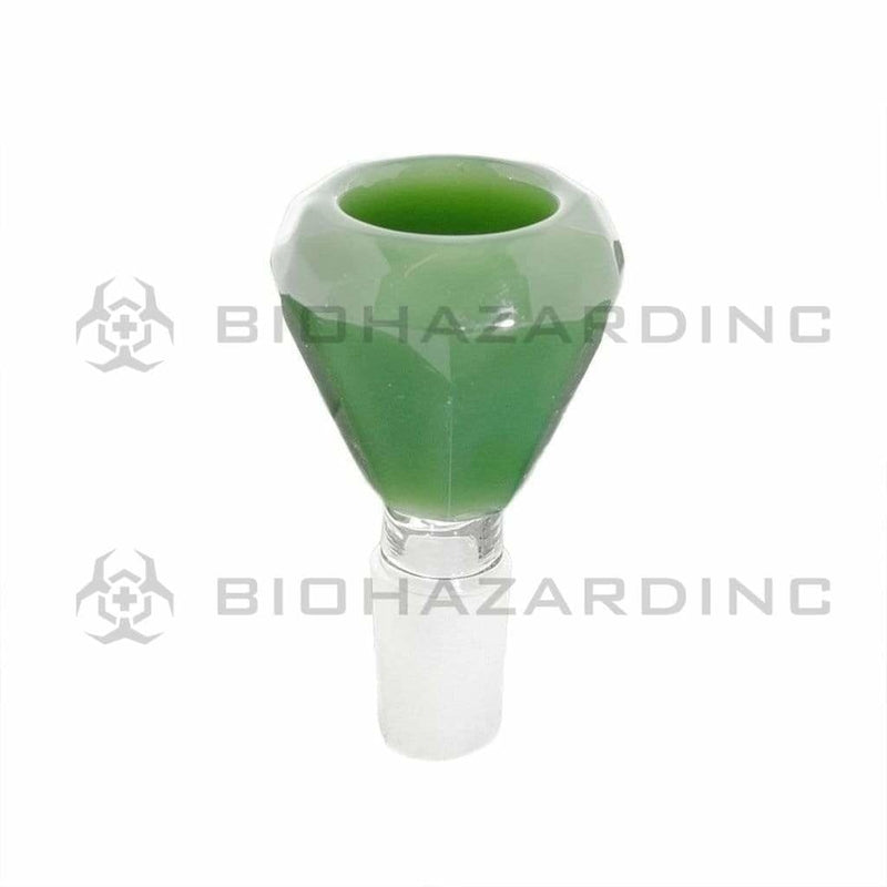 Biohazard Inc 14mm Bowl Sylme Green Diamond Shaped Bowl 14mm