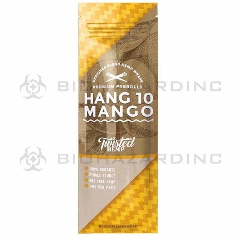 Twisted Hemp Hemp Wraps Twisted Hemp Wrap 10 Mango 2 Pack -