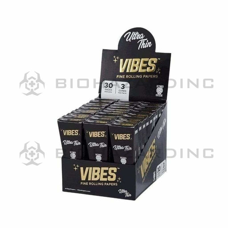 Vibes Pre-Rolled Cones VIBES Cones Ultra Thin King Size 3-Pack 30 Count