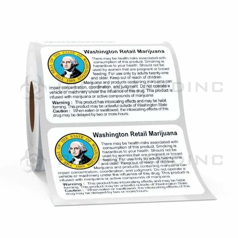 Biohazard Inc Compliance Labels Washington Compliant Label - Retail Marijuana - 1000 Count