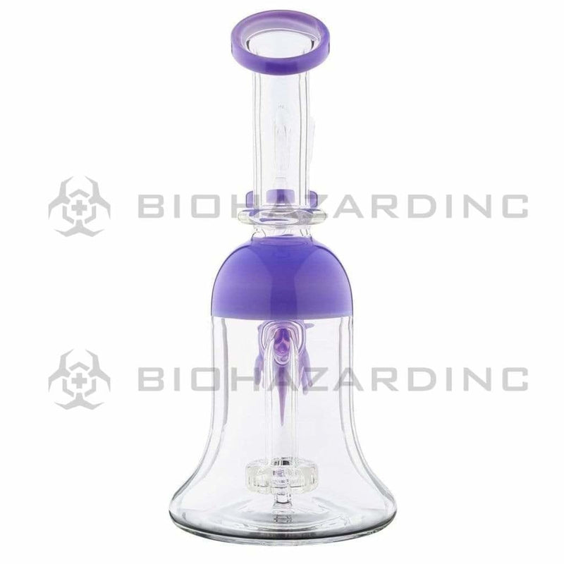 Biohazard Inc Glass Dab Rig Water Pipe 7.5" Rig Face Showerhead Purple