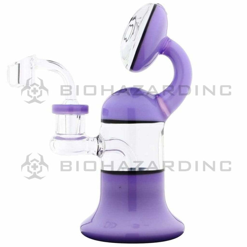 Biohazard Inc Glass Dab Rig Water Pipe 7" Rig Bent Neck Purple