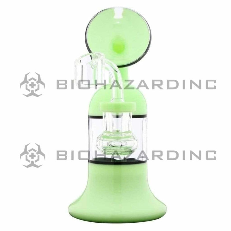 Biohazard Inc Glass Dab Rig Water Pipe 7" Rig Bent Neck Slyme