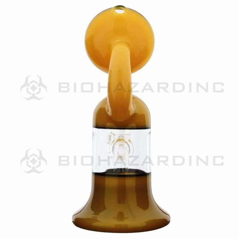 Biohazard Inc Glass Dab Rig Water Pipe 7" Rig Bent Neck Yellow Jade