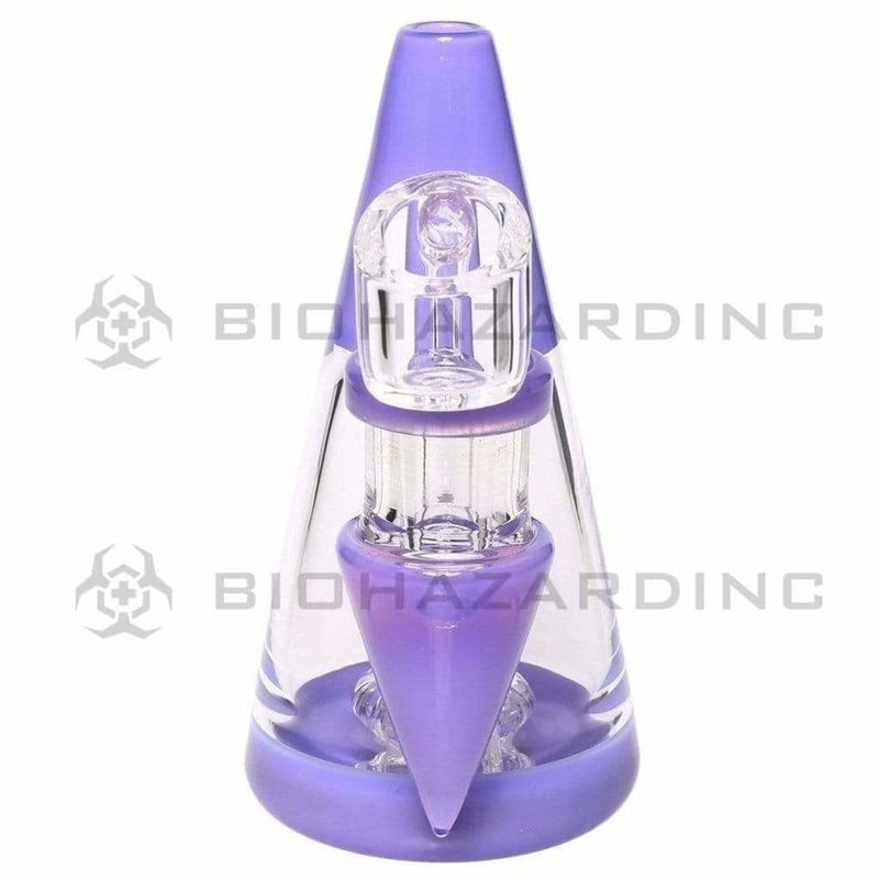 Biohazard Inc Glass Dab Rig Water Pipe Minimalist 5" Rig Purple