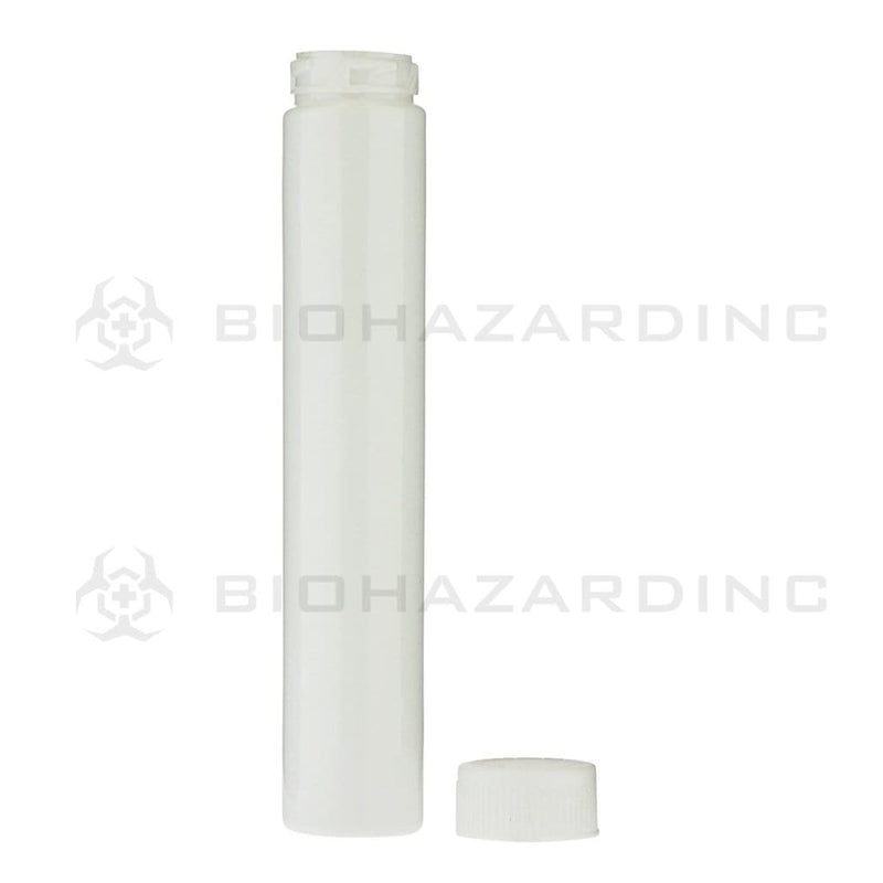 Biohazard Inc Storage Tube White Child Resistant Vape / Cartridge Container - 125mm - 400 Count