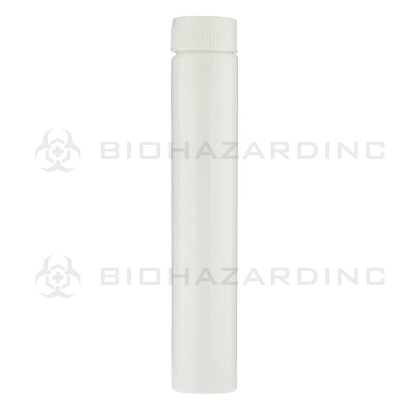 Biohazard Inc Storage Tube White Child Resistant Vape / Cartridge Container - 125mm - 400 Count