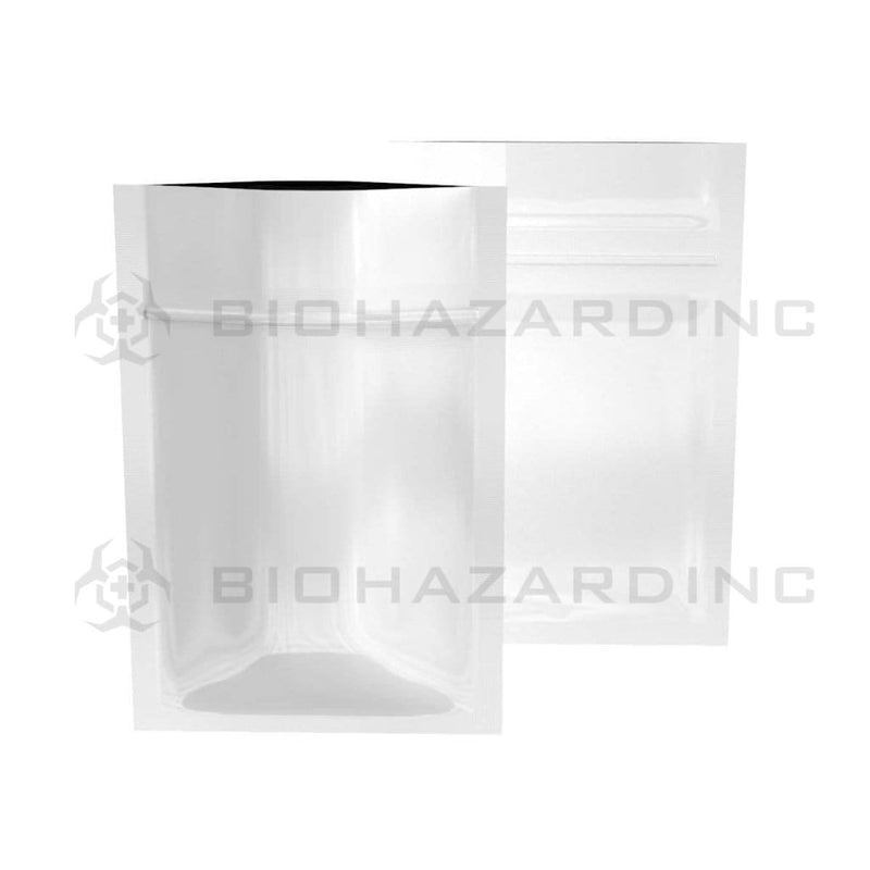 Biohazard Inc Mylar Bag White Mylar Bags 3in x 4.5in - 1g - 1,000 Count (Tamper Evident)