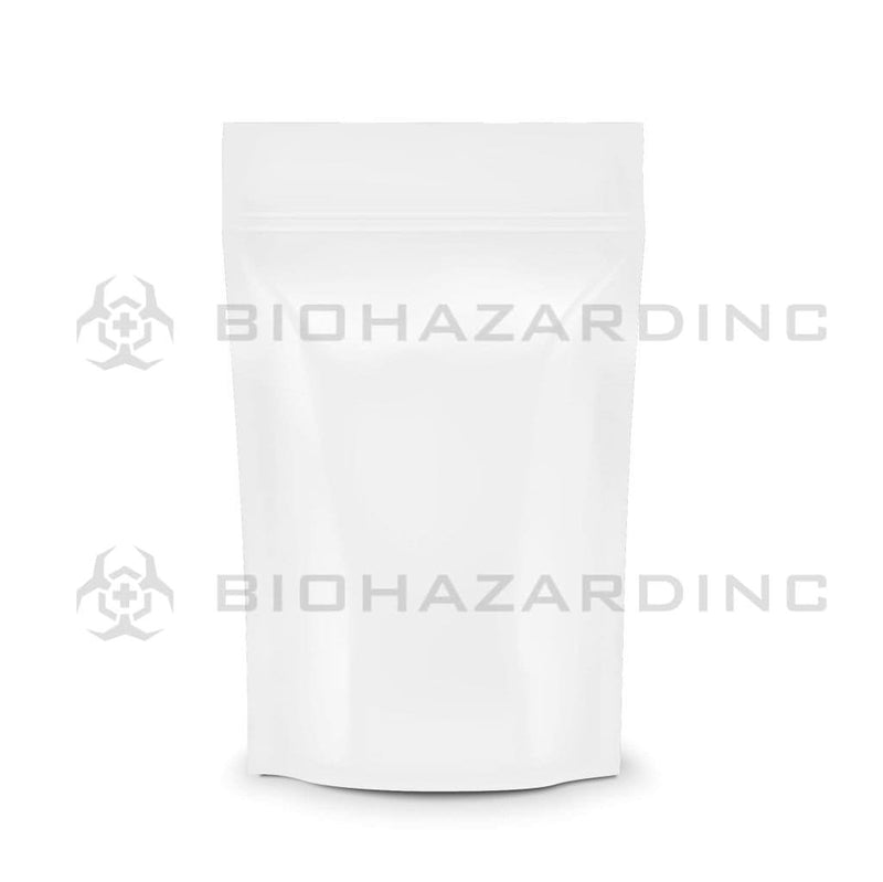 Biohazard Inc Mylar Bag White Mylar Bags 6in x 9.25in - 28g - 1,000 Count (Tamper Evident)