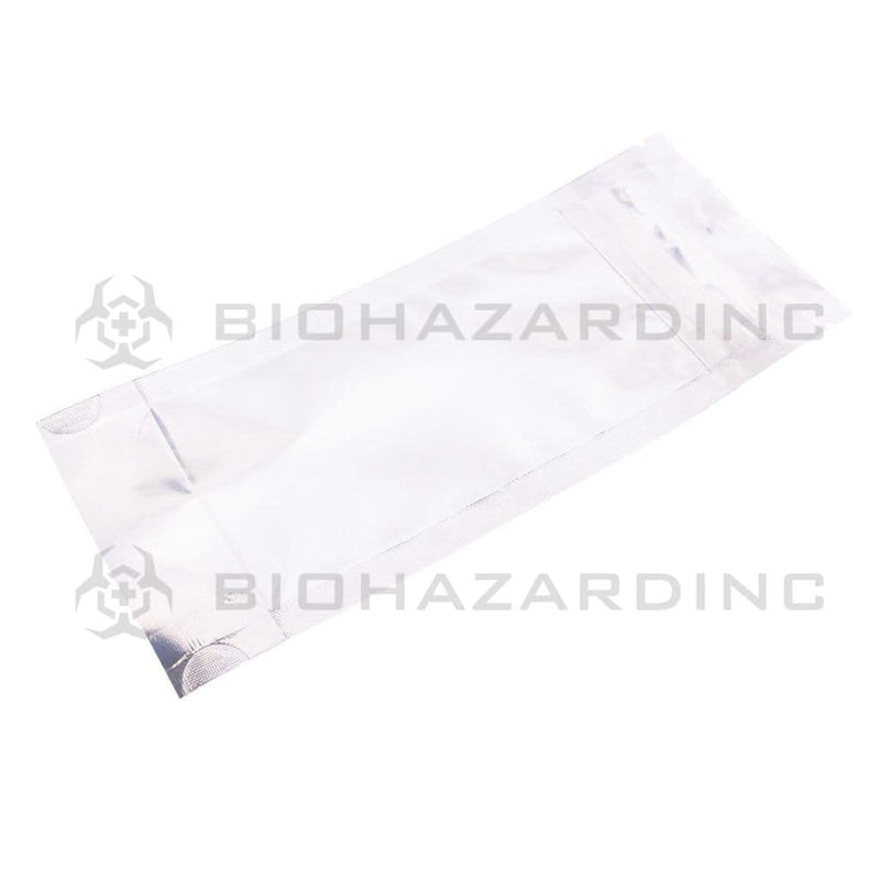 Biohazard Inc Child Resistant Mylar Bag White Vista Mylar Bags 3in x 7.25in - 1,000 Count (Child Resistant & Tamper Evident)