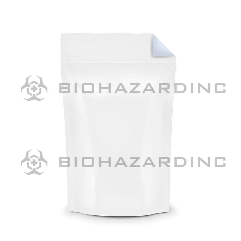 Biohazard Inc Mylar Bag White Vista Mylar Bags 6in x 9.25in - 28g - 1,000 Count (Tamper Evident)