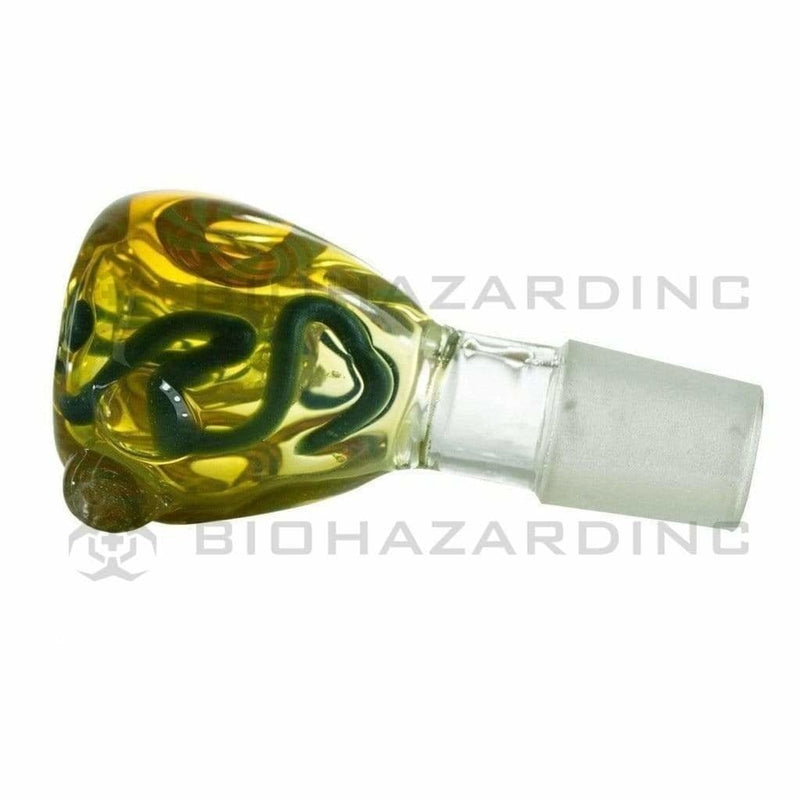 Biohazard Inc 19mm Bowl Worked Lattachino Silver Fumed Hash Bowl 19mm