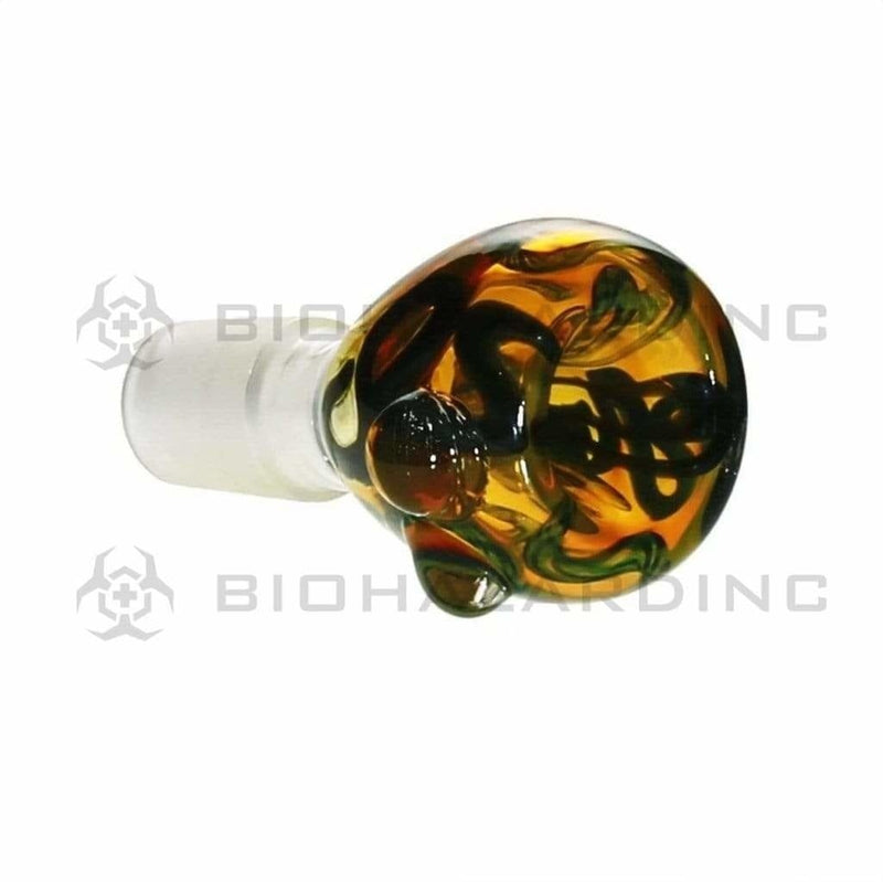 Biohazard Inc 19mm Bowl Worked Lattachino Silver Fumed Hash Bowl 19mm