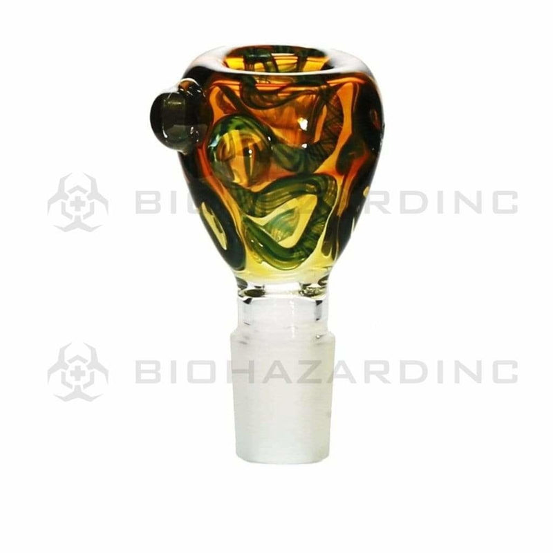 Biohazard Inc 19mm Bowl Worked Lattachino Silver Fumed Hash Bowl 19mm