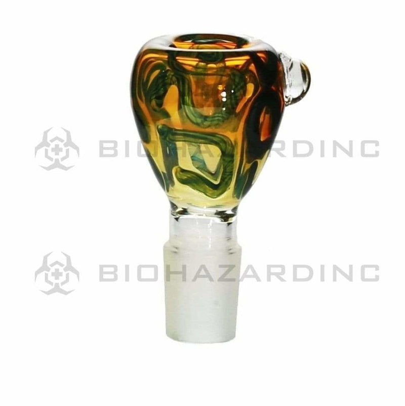 Biohazard Inc 19mm Bowl Worked Lattachino Silver Fumed Hash Bowl 19mm